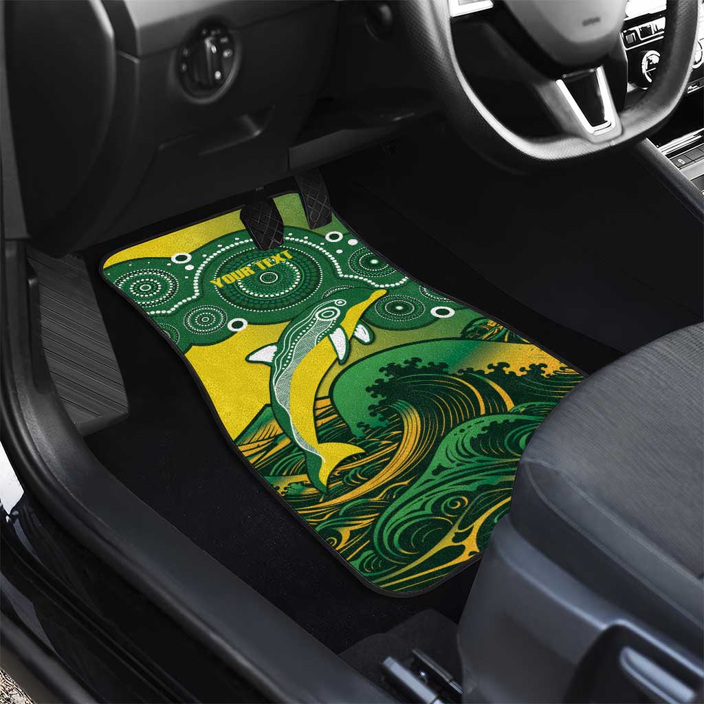 Personalised Australia Swimming Car Mats Aussie Dolphin Aboriginal National Color