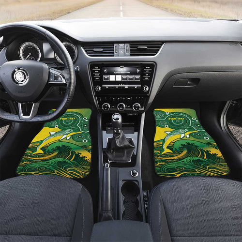 Personalised Australia Swimming Car Mats Aussie Dolphin Aboriginal National Color