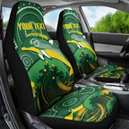 Personalised Australia Swimming Car Seat Cover Aussie Dolphin Aboriginal National Color