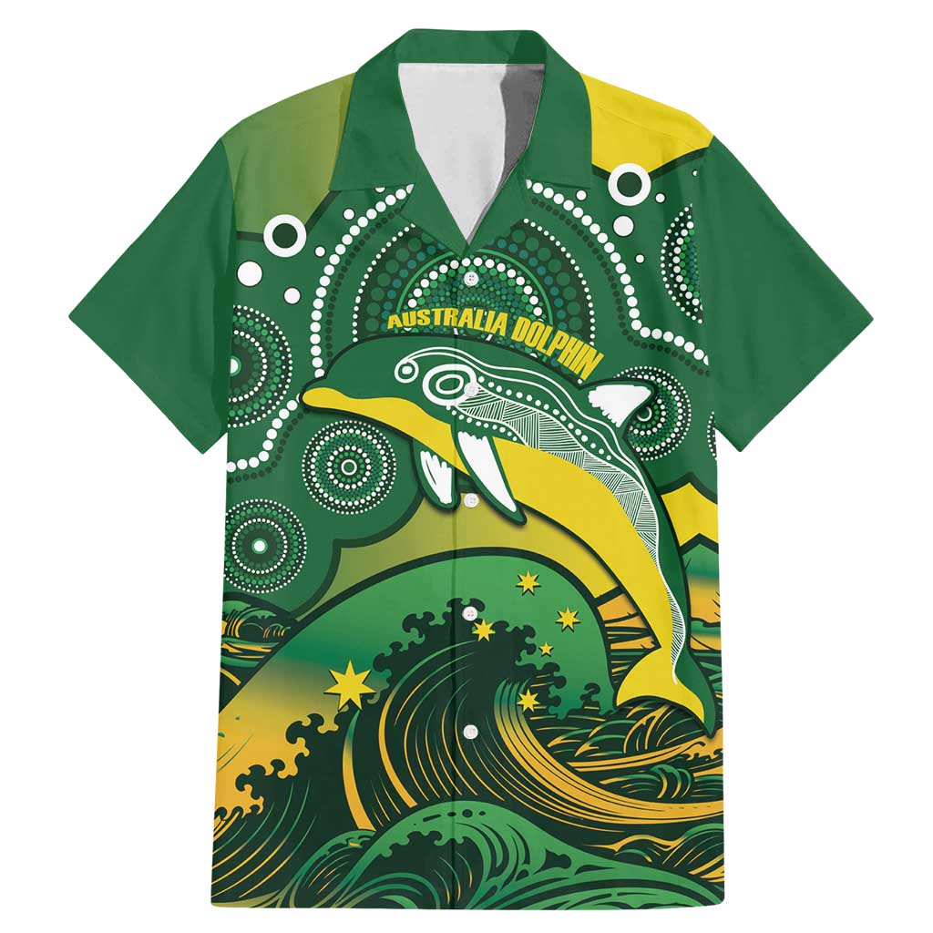 Personalised Australia Swimming Family Matching Mermaid Dress and Hawaiian Shirt Aussie Dolphin Aboriginal National Color