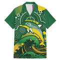 Personalised Australia Swimming Family Matching Mermaid Dress and Hawaiian Shirt Aussie Dolphin Aboriginal National Color