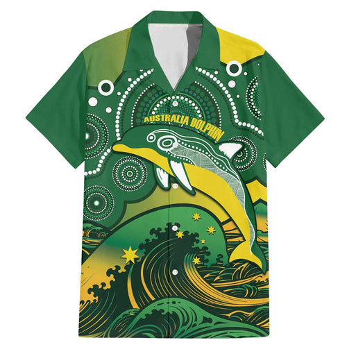 Personalised Australia Swimming Family Matching Mermaid Dress and Hawaiian Shirt Aussie Dolphin Aboriginal National Color