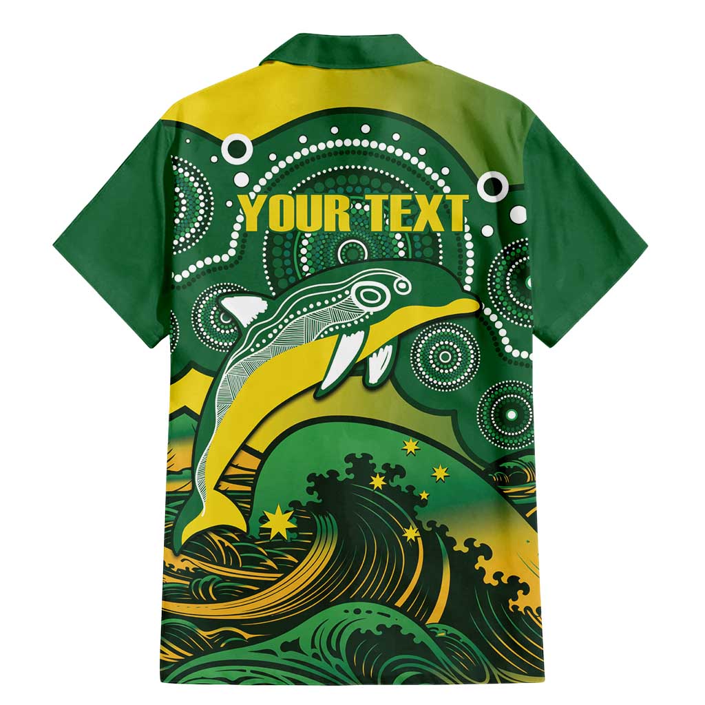 Personalised Australia Swimming Family Matching Mermaid Dress and Hawaiian Shirt Aussie Dolphin Aboriginal National Color