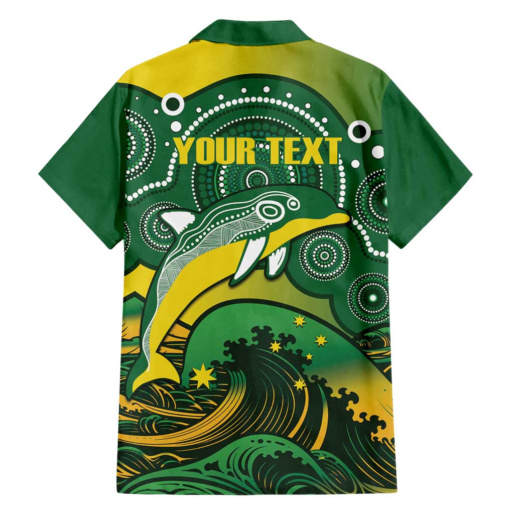 Personalised Australia Swimming Family Matching Off Shoulder Maxi Dress and Hawaiian Shirt Aussie Dolphin Aboriginal National Color