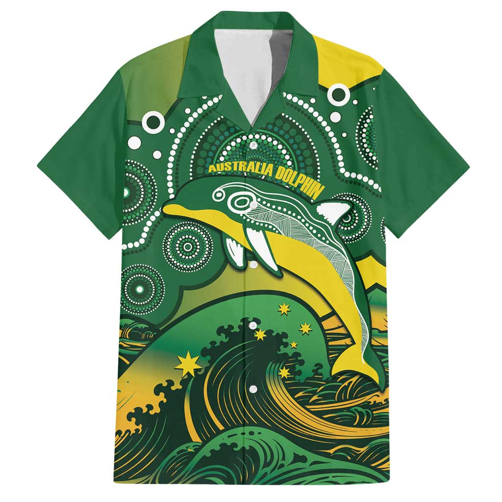 Personalised Australia Swimming Family Matching Tank Maxi Dress and Hawaiian Shirt Aussie Dolphin Aboriginal National Color
