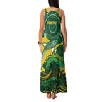 Personalised Australia Swimming Family Matching Tank Maxi Dress and Hawaiian Shirt Aussie Dolphin Aboriginal National Color