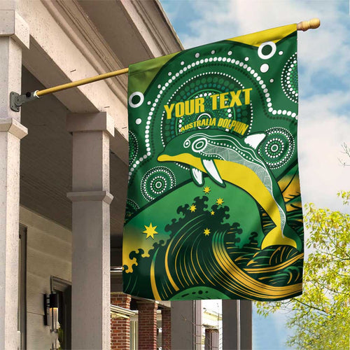 Personalised Australia Swimming Garden Flag Aussie Dolphin Aboriginal National Color