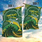 Personalised Australia Swimming Garden Flag Aussie Dolphin Aboriginal National Color