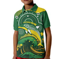 Personalised Australia Swimming Kid Polo Shirt Aussie Dolphin Aboriginal National Color