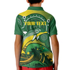 Personalised Australia Swimming Kid Polo Shirt Aussie Dolphin Aboriginal National Color