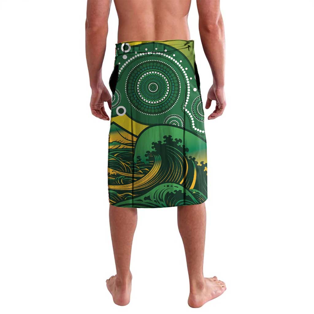 Personalised Australia Swimming Lavalava Aussie Dolphin Aboriginal National Color