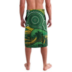 Personalised Australia Swimming Lavalava Aussie Dolphin Aboriginal National Color