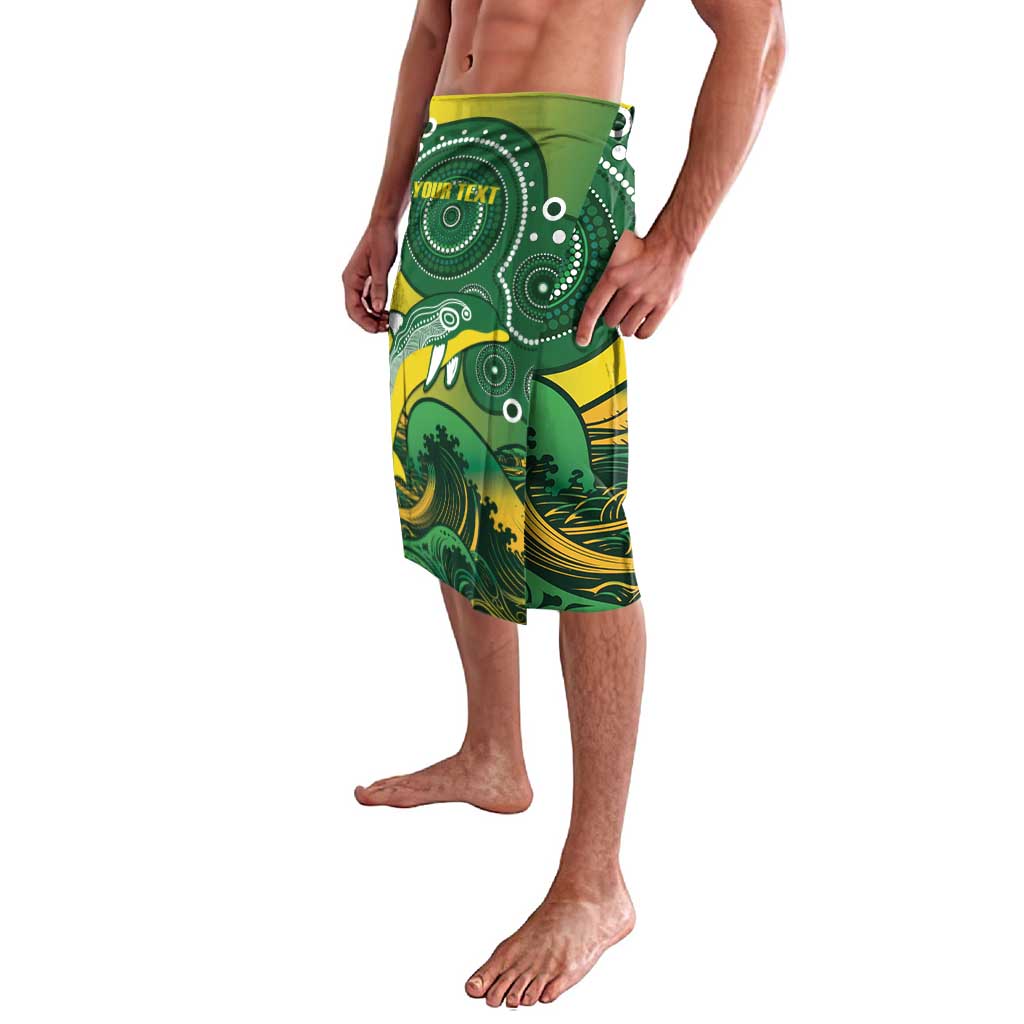 Personalised Australia Swimming Lavalava Aussie Dolphin Aboriginal National Color