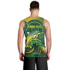 Personalised Australia Swimming Men Tank Top Aussie Dolphin Aboriginal National Color