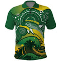 Personalised Australia Swimming Polo Shirt Aussie Dolphin Aboriginal National Color