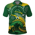 Personalised Australia Swimming Polo Shirt Aussie Dolphin Aboriginal National Color