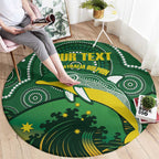 Personalised Australia Swimming Round Carpet Aussie Dolphin Aboriginal National Color