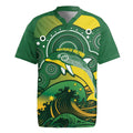 Personalised Australia Swimming Rugby Jersey Aussie Dolphin Aboriginal National Color