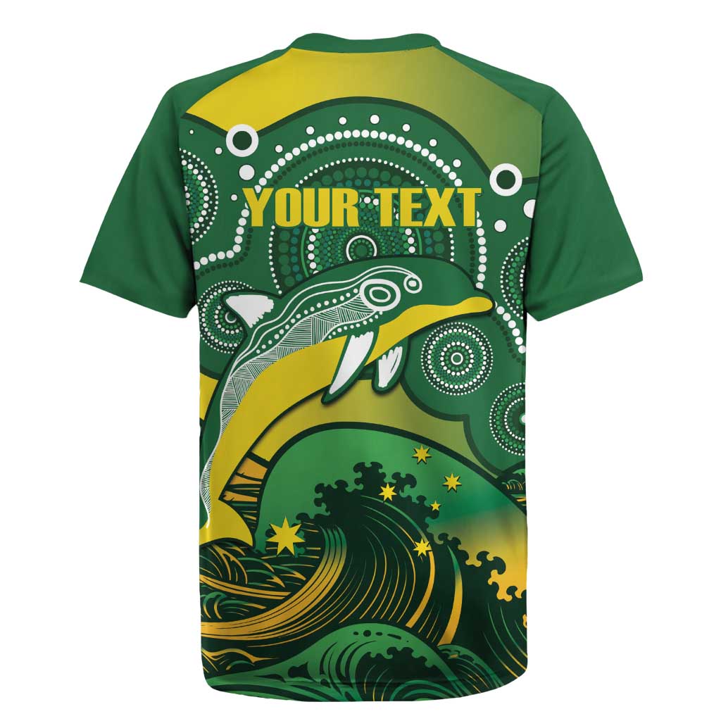 Personalised Australia Swimming Rugby Jersey Aussie Dolphin Aboriginal National Color