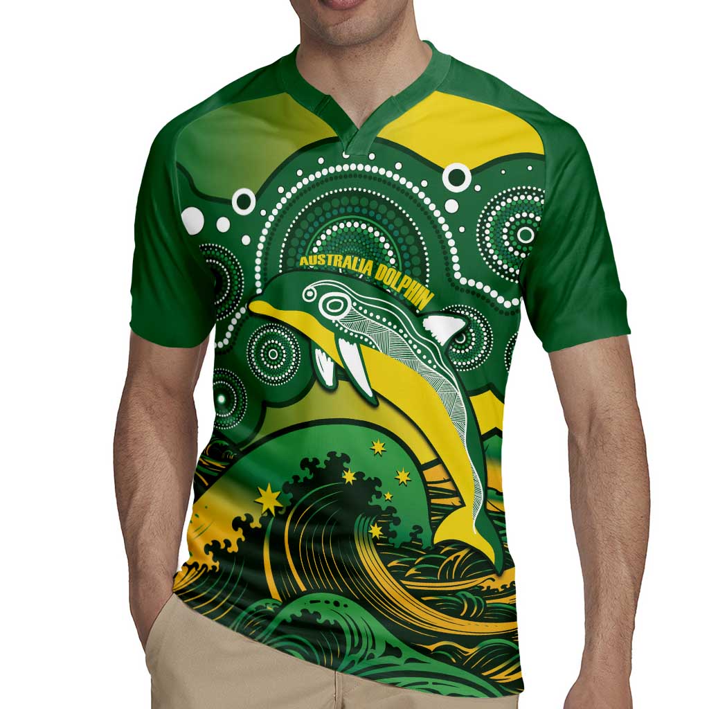 Personalised Australia Swimming Rugby Jersey Aussie Dolphin Aboriginal National Color