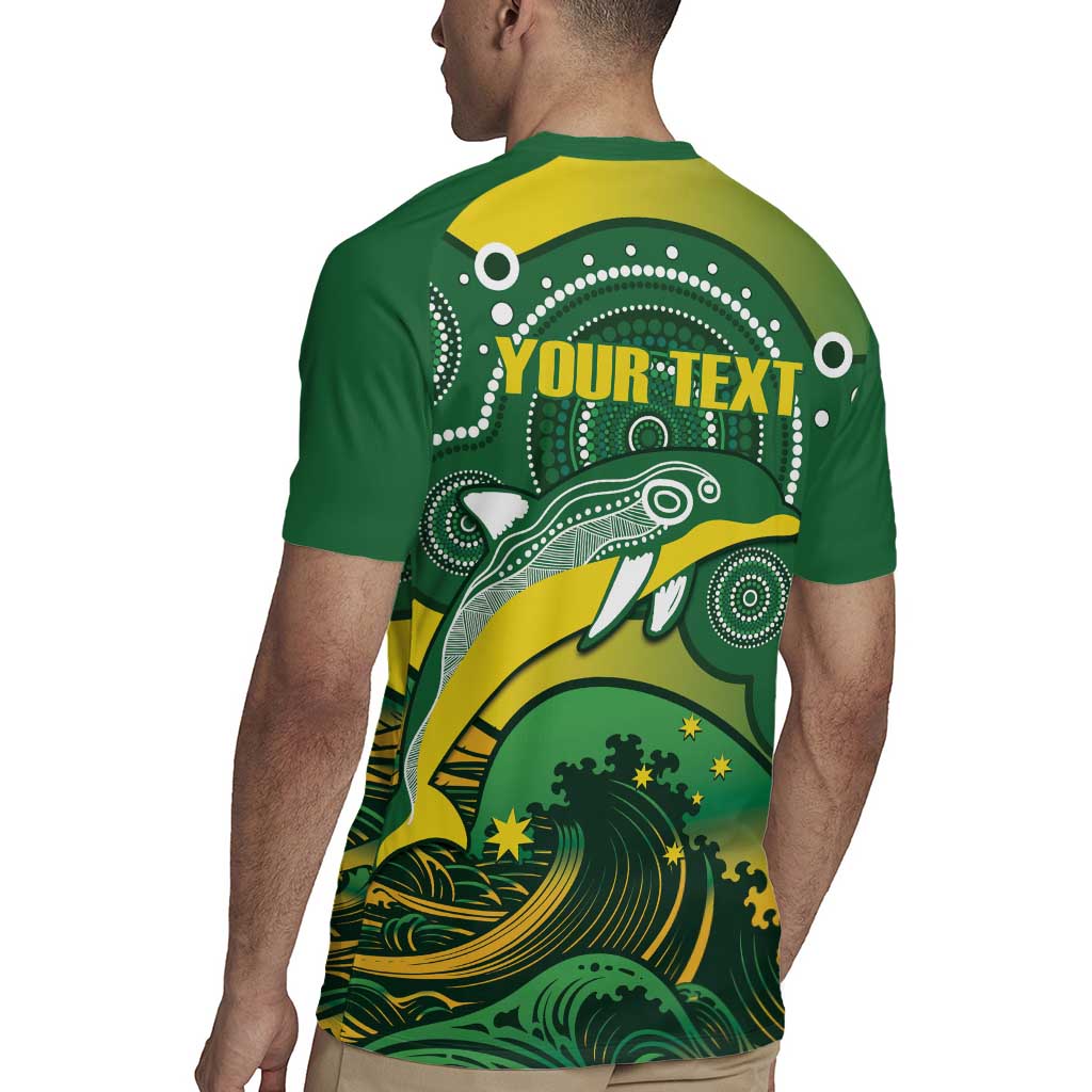 Personalised Australia Swimming Rugby Jersey Aussie Dolphin Aboriginal National Color