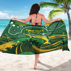 Personalised Australia Swimming Sarong Aussie Dolphin Aboriginal National Color