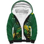 Personalised Australia Swimming Sherpa Hoodie Aussie Dolphin Aboriginal National Color