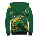 Personalised Australia Swimming Sherpa Hoodie Aussie Dolphin Aboriginal National Color