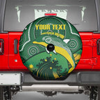 Personalised Australia Swimming Spare Tire Cover Aussie Dolphin Aboriginal National Color