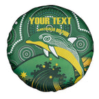 Personalised Australia Swimming Spare Tire Cover Aussie Dolphin Aboriginal National Color