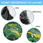 Personalised Australia Swimming Spare Tire Cover Aussie Dolphin Aboriginal National Color