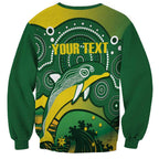 Personalised Australia Swimming Sweatshirt Aussie Dolphin Aboriginal National Color