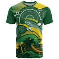 Personalised Australia Swimming T Shirt Aussie Dolphin Aboriginal National Color