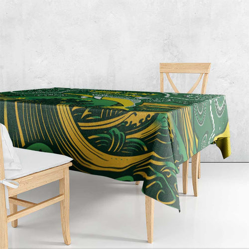 Personalised Australia Swimming Tablecloth Aussie Dolphin Aboriginal National Color