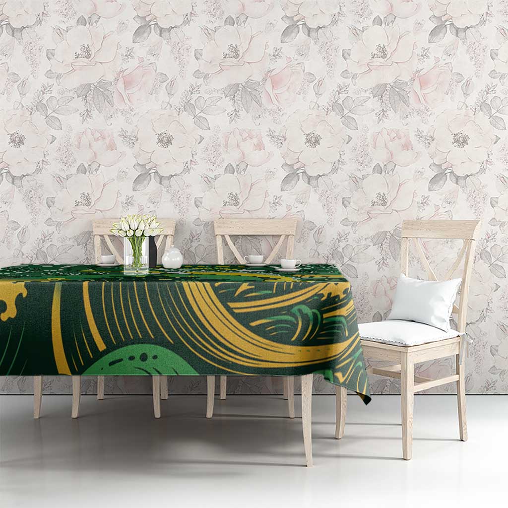 Personalised Australia Swimming Tablecloth Aussie Dolphin Aboriginal National Color