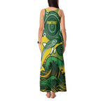 Personalised Australia Swimming Tank Maxi Dress Aussie Dolphin Aboriginal National Color