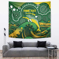 Personalised Australia Swimming Tapestry Aussie Dolphin Aboriginal National Color