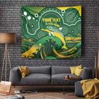 Personalised Australia Swimming Tapestry Aussie Dolphin Aboriginal National Color