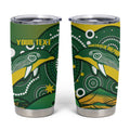 Personalised Australia Swimming Tumbler Cup Aussie Dolphin Aboriginal National Color