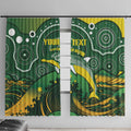 Personalised Australia Swimming Window Curtain Aussie Dolphin Aboriginal National Color