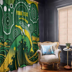 Personalised Australia Swimming Window Curtain Aussie Dolphin Aboriginal National Color