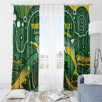Personalised Australia Swimming Window Curtain Aussie Dolphin Aboriginal National Color