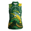 Personalised Australia Swimming Women Sleeveless Polo Shirt Aussie Dolphin Aboriginal National Color