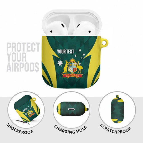 Australia Cricket Custom AirPods Case Go Aussie Dynamic Green - Aussie Hoodie