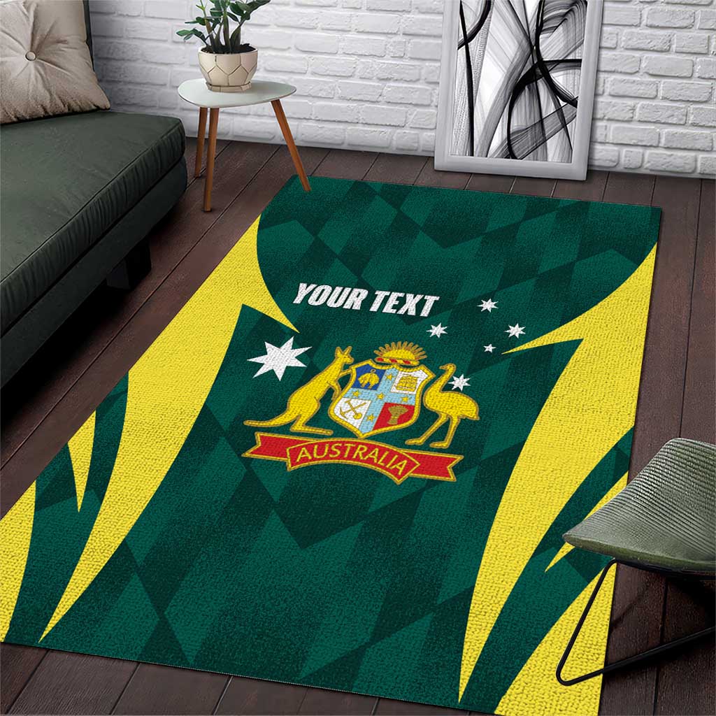 Australia Cricket Custom Area Rug Go Aussie Dynamic Green - Aussie Hoodie