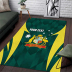 Australia Cricket Custom Area Rug Go Aussie Dynamic Green - Aussie Hoodie