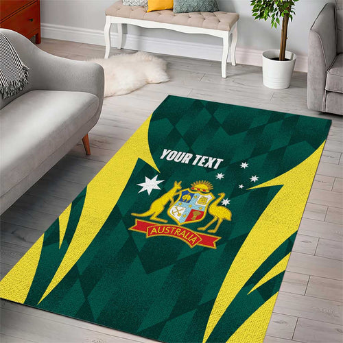 Australia Cricket Custom Area Rug Go Aussie Dynamic Green - Aussie Hoodie