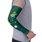 Australia Cricket Custom Arm Sleeves Go Aussie Dynamic Green - Aussie Hoodie