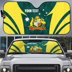Australia Cricket Custom Auto Sun Shade Go Aussie Dynamic Green - Aussie Hoodie