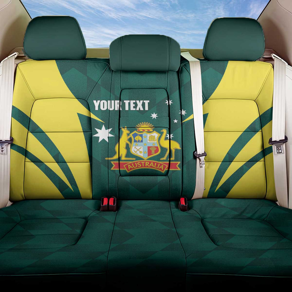 Australia Cricket Custom Back Car Seat Cover Go Aussie Dynamic Green - Aussie Hoodie